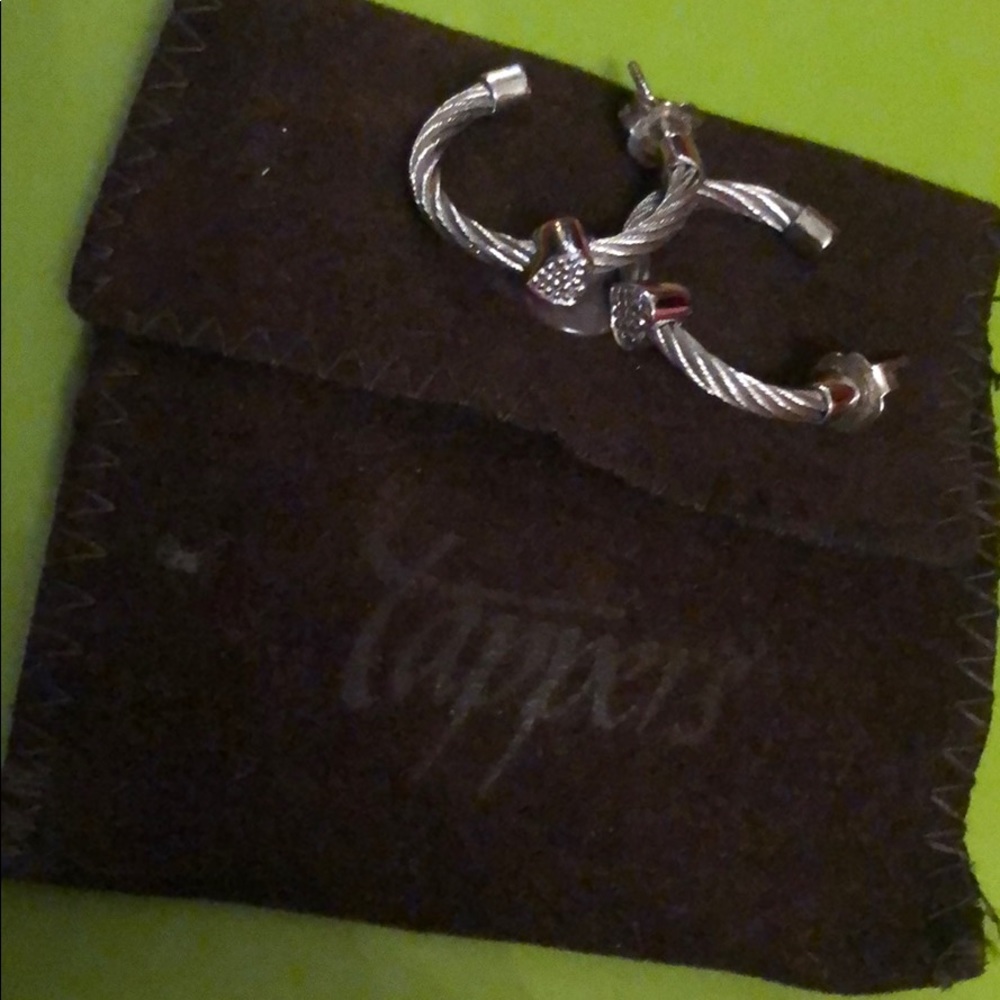 Hoop heart earrings